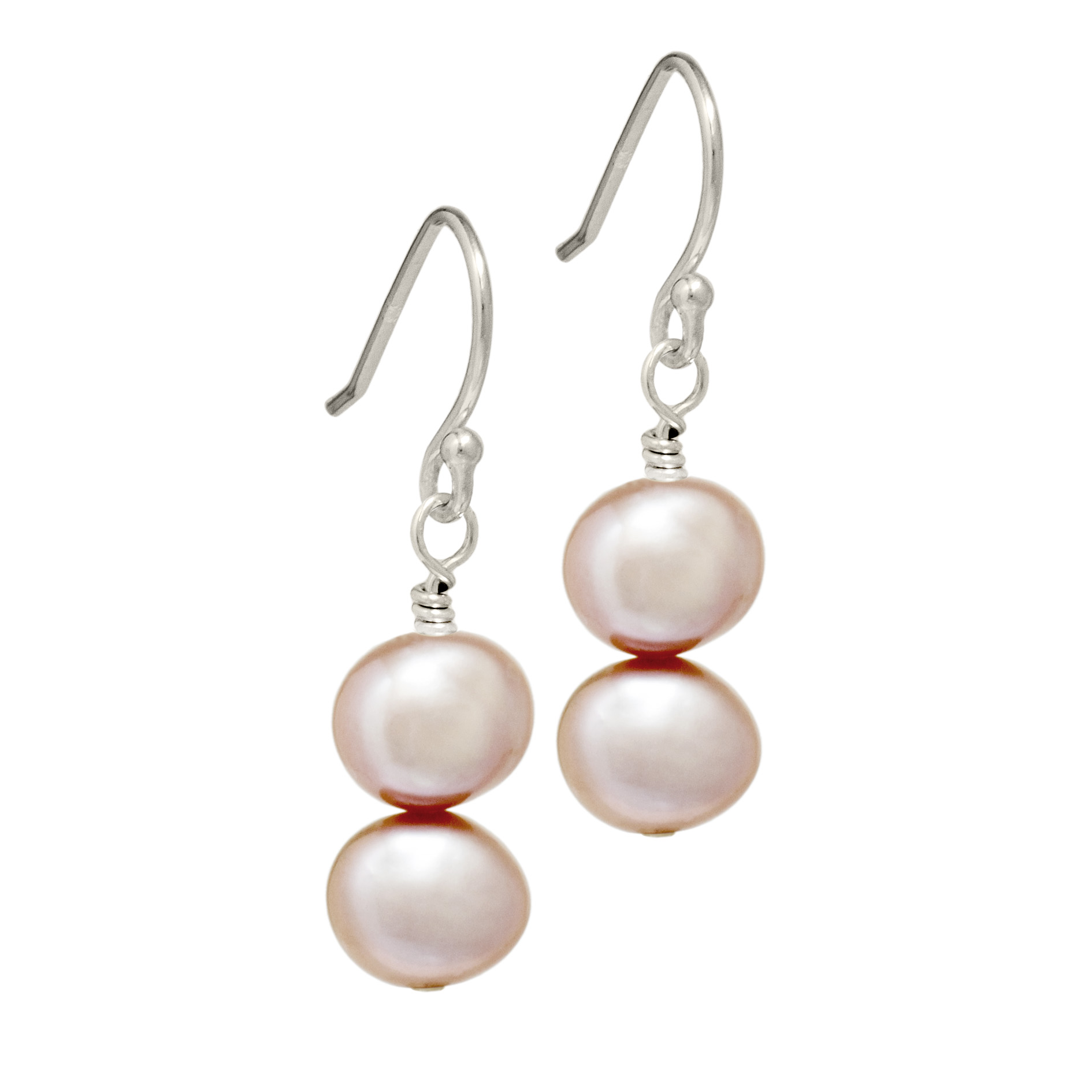pink freshwater pearl earrings - Biba and Rose