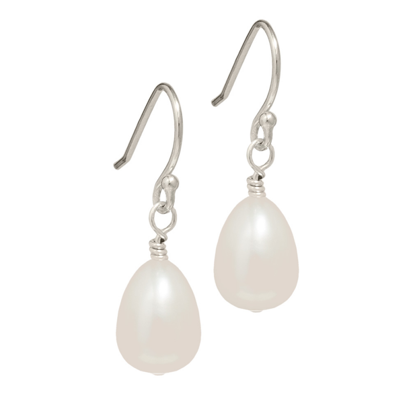 Teardrop Pearl Earrings | Freshwater Pearl Earrings | Biba & Rose